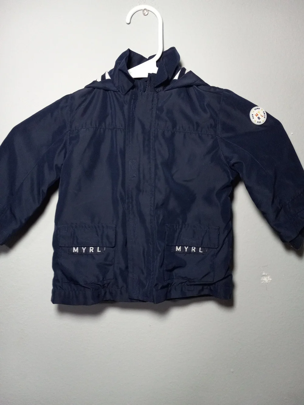 Mayoral Navy Kids' Lightweight Hooded Jacket Size 9M